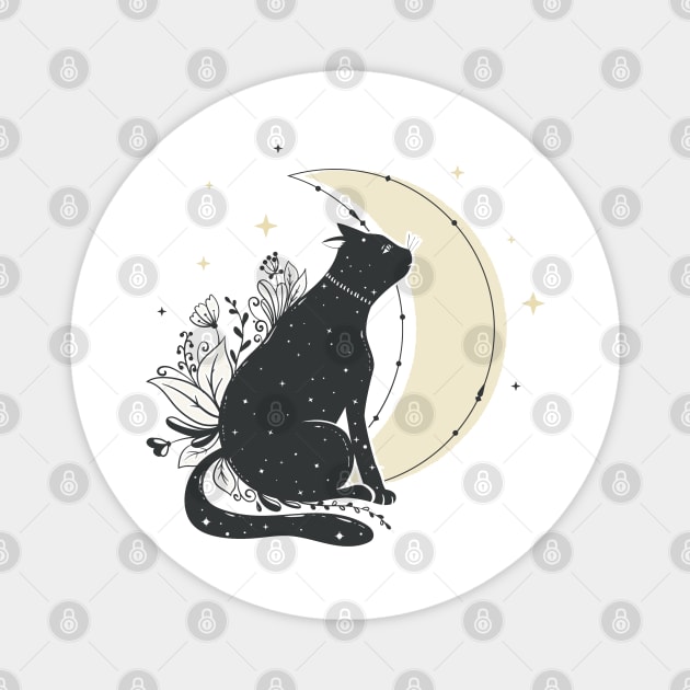 Moonlight cat Magnet by CatMarceline